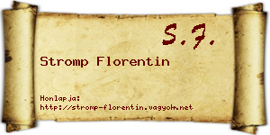 Stromp Florentin névjegykártya